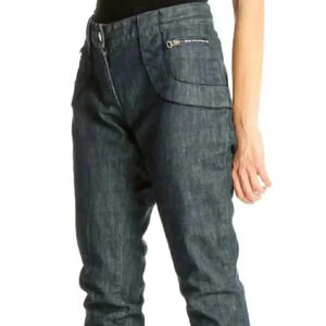 Stella McCartney x H&M med wash ankle zip low rise Zipper Pocket Skinny Jeans 6